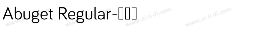 Abuget Regular字体转换